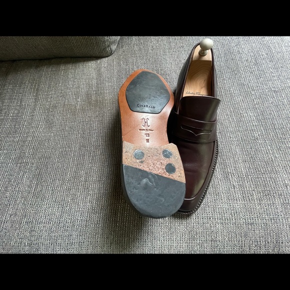 Cole Haan Collection Brown Leather Men’s Penny Loafers Dress Shoes Size 13 M - Picture 10 of 13